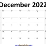 2022 December Calendar Planner Printable Monthly