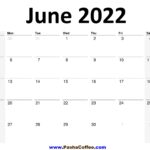 2022 June Calendar Planner Printable Monthly