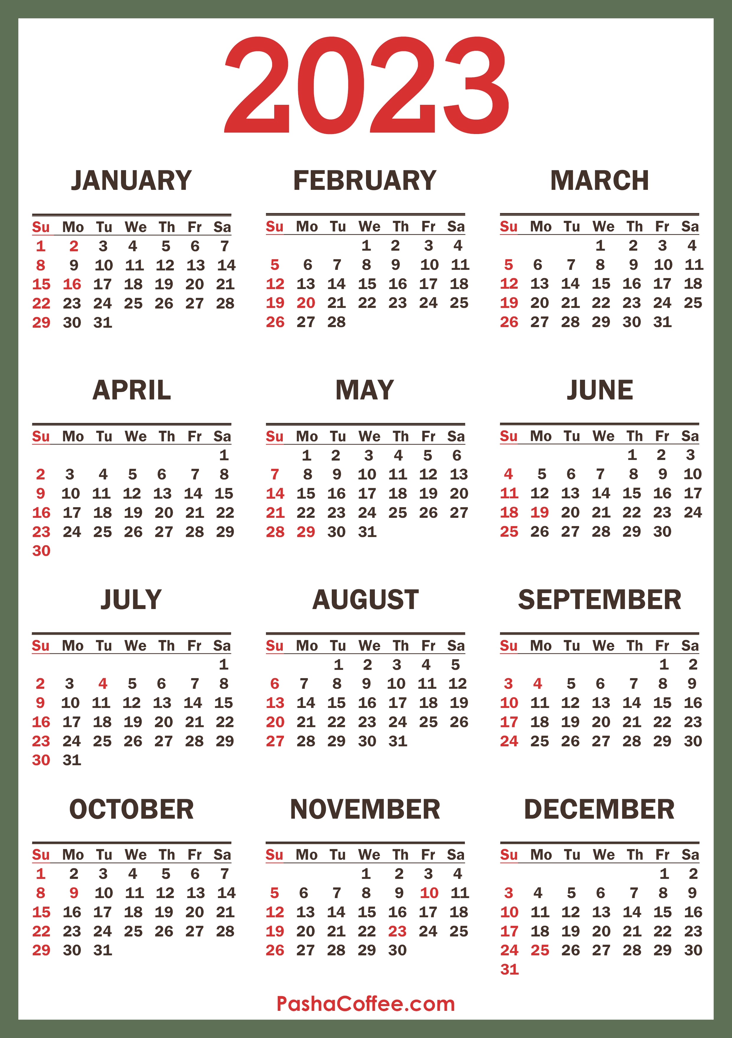 2023 Calendar With Holidays Pdf Printable Form Templates And Letter 2023 Calendar With Holidays Pdf Printable Form Templates And Letter