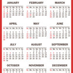2023 Calendar with Holidays, Printable Free, Vertical, Red