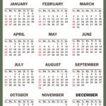 2025 Calendar with Holidays, Printable Free, Vertical, Green