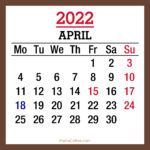 Calendar-2022-April-With-UK-Holidays-Brown-MS-001