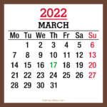 Calendar-2022-March-With-UK-Holidays-Brown-MS-001