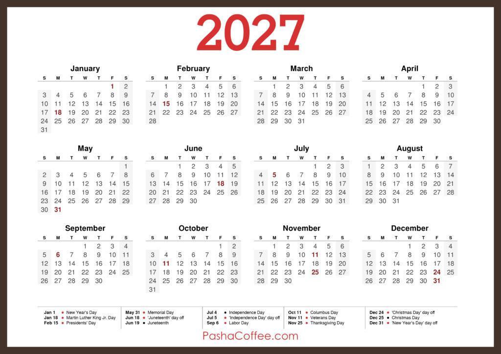 Brown Schedule 2027