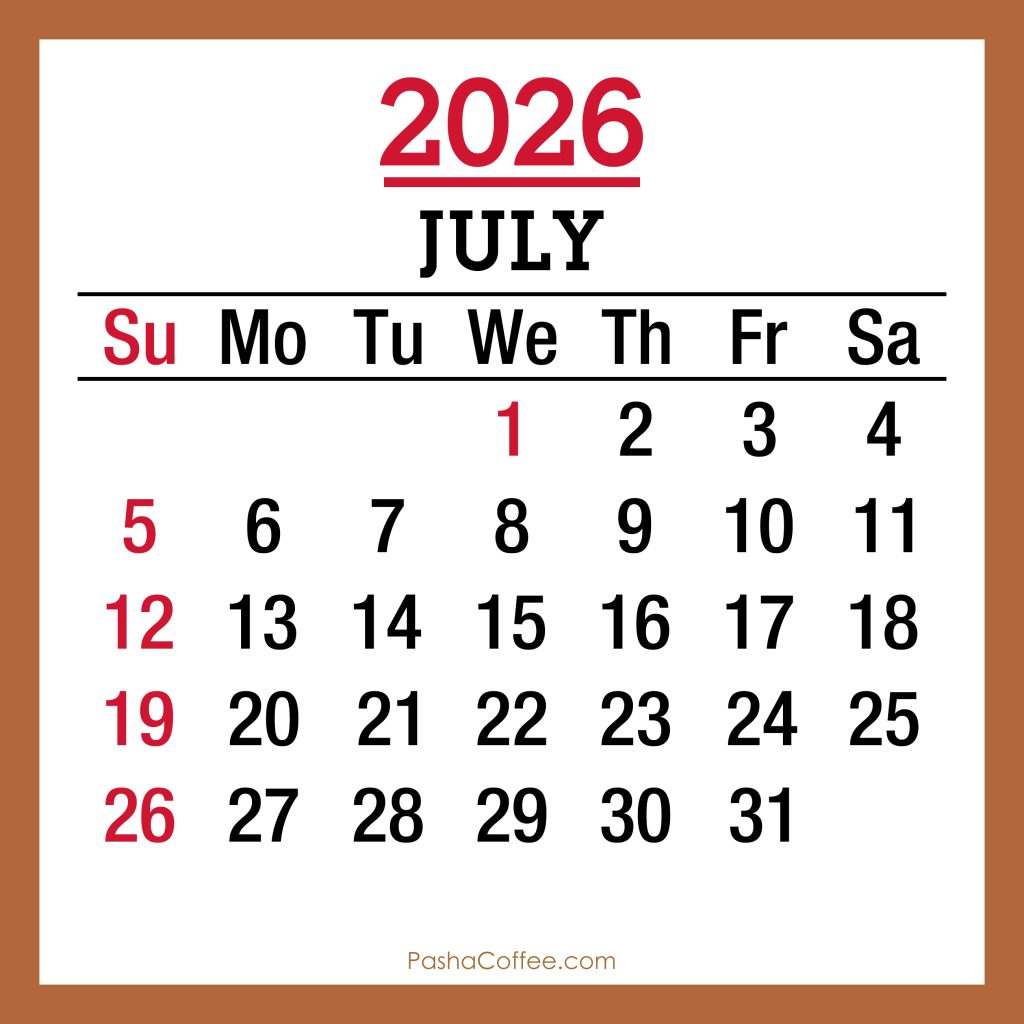 July 2026 Monthly Calendar with Canada Holidays, Printable Free, Sunday