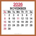 2026-Calendar-Canada-Holidays-November-Beige-SS-001