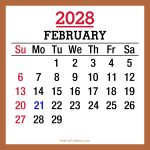 2028-Calendar-Canada-Holidays-February-Beige-SS-001