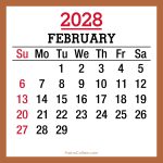2028-Calendar-February-Beige-SS-001