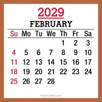 2029-Calendar-February-Beige-SS-001