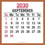 2030-Calendar-Canada-Holidays-September-Beige-SS-001